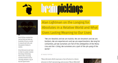 Desktop Screenshot of brainpickings.org